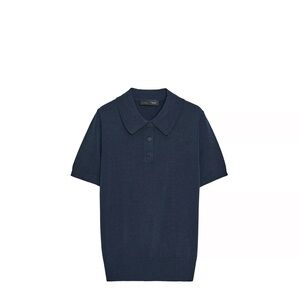 Zara Navy Blue Short Sleeve Sweater